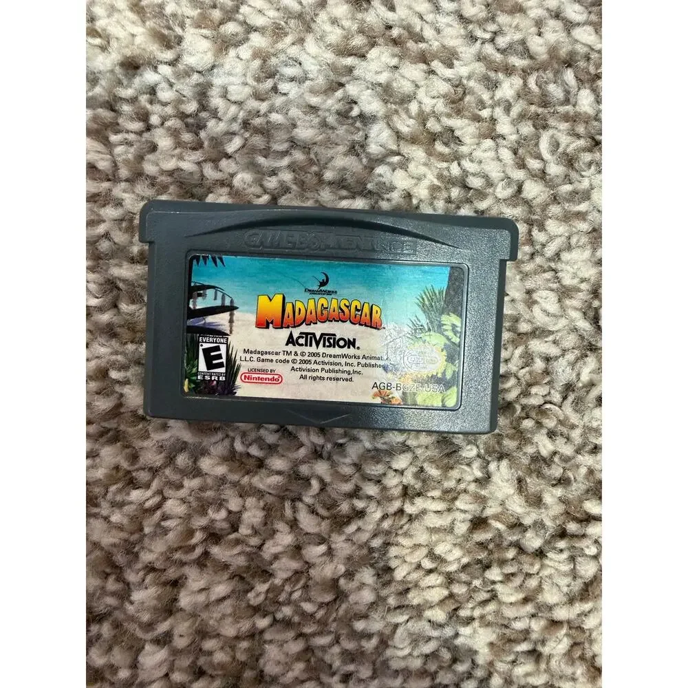 Madagascar (Nintendo Game Boy Advance, 2005) GBA Authentic Non-tested
